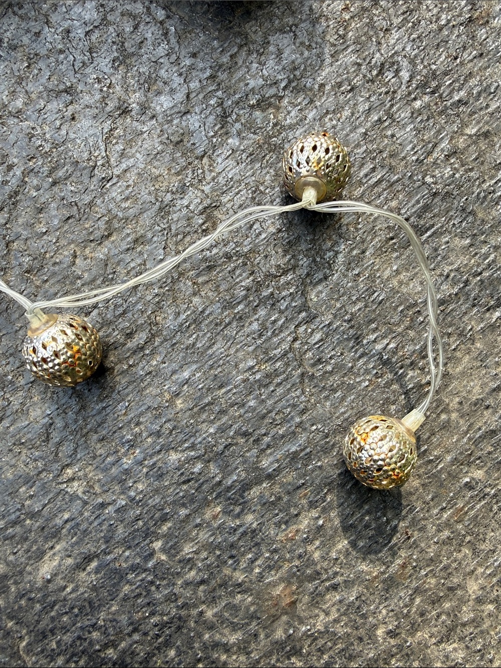 Gold Filigree String Lights - Decorative Bead Fairy Lights